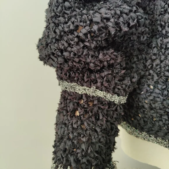 Vintage Estelle Gracer 1982 Vintage Ribbon Sweater Jacket - Picture 5 of 12